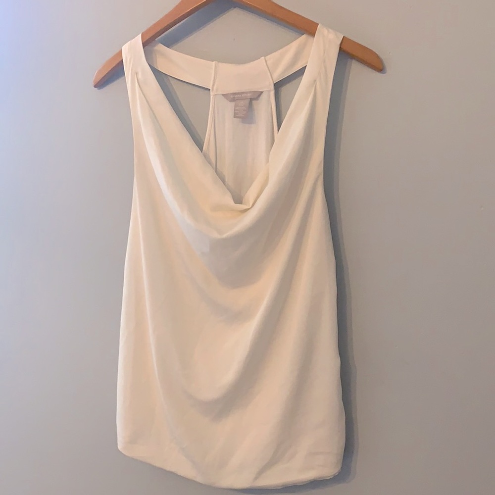 Banana Republic Ivory T-back blouse